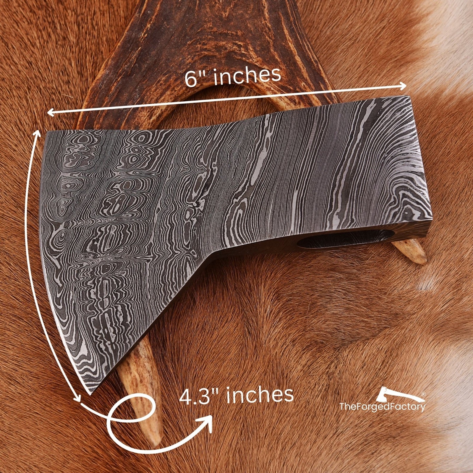 Custom Made Hand Forged Damascus Steel AXE HEAD for BUSHCRAFT and HATCHET AXE
