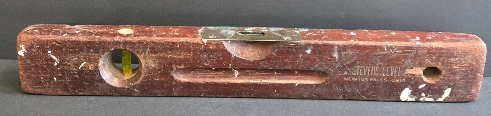 Stevens Level Co. Newton Falls, Ohio 18″ Wood Level Vintage