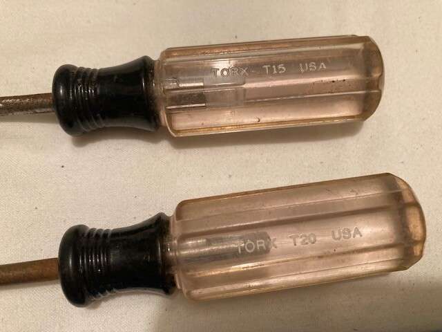 MADE IN USA – HUSKY TORX T15 & T20 SCREWDRIVERS (2) FREE SHIP