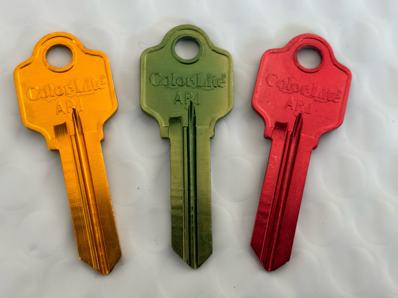 AR1 Key Color Lite Aluminum key blanks set of 3