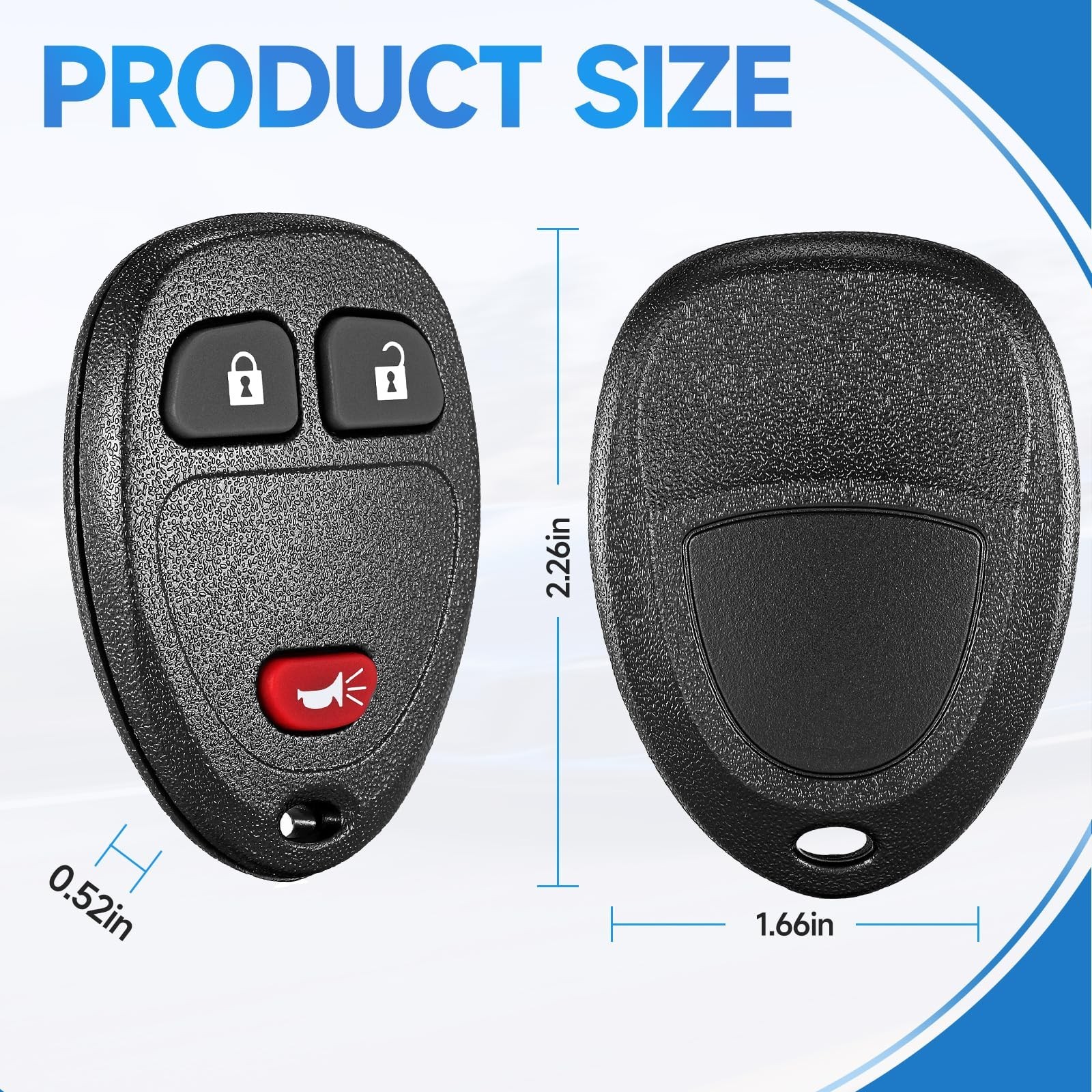 Key Fob Replacement Fits for Chevy Silverado 1500 2500 Tahoe Suburban Avalanc…