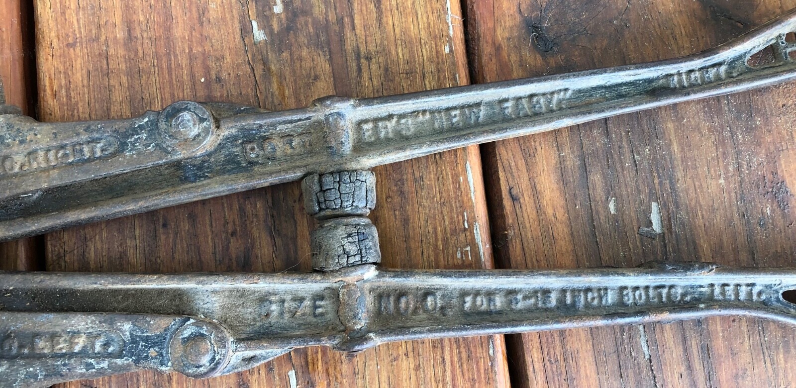 Antique HKP Bolt cutters PORTER’S “NEW EASY”, Size No. 0 cast iron? EVERETT MASS