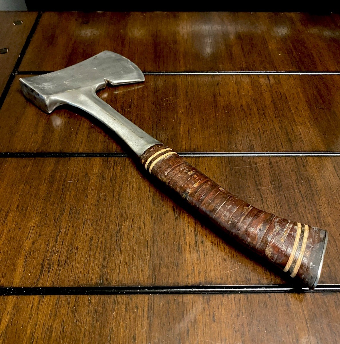Vintage Estwing 24A Hatchet Axe – Stacked Leather Handle W/ Nail Puller USA