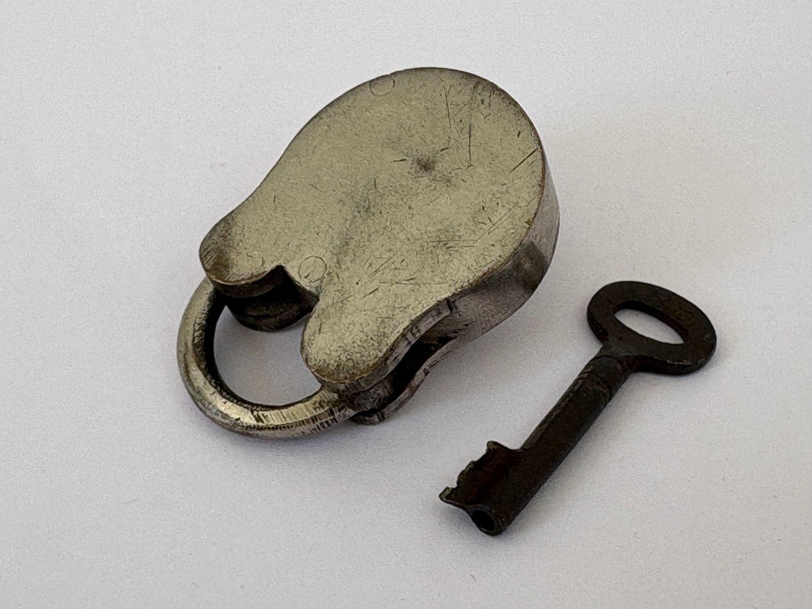 Vintage Brass Padlock with Key Vintage Indian Handmade Collectible Hoppes&Co