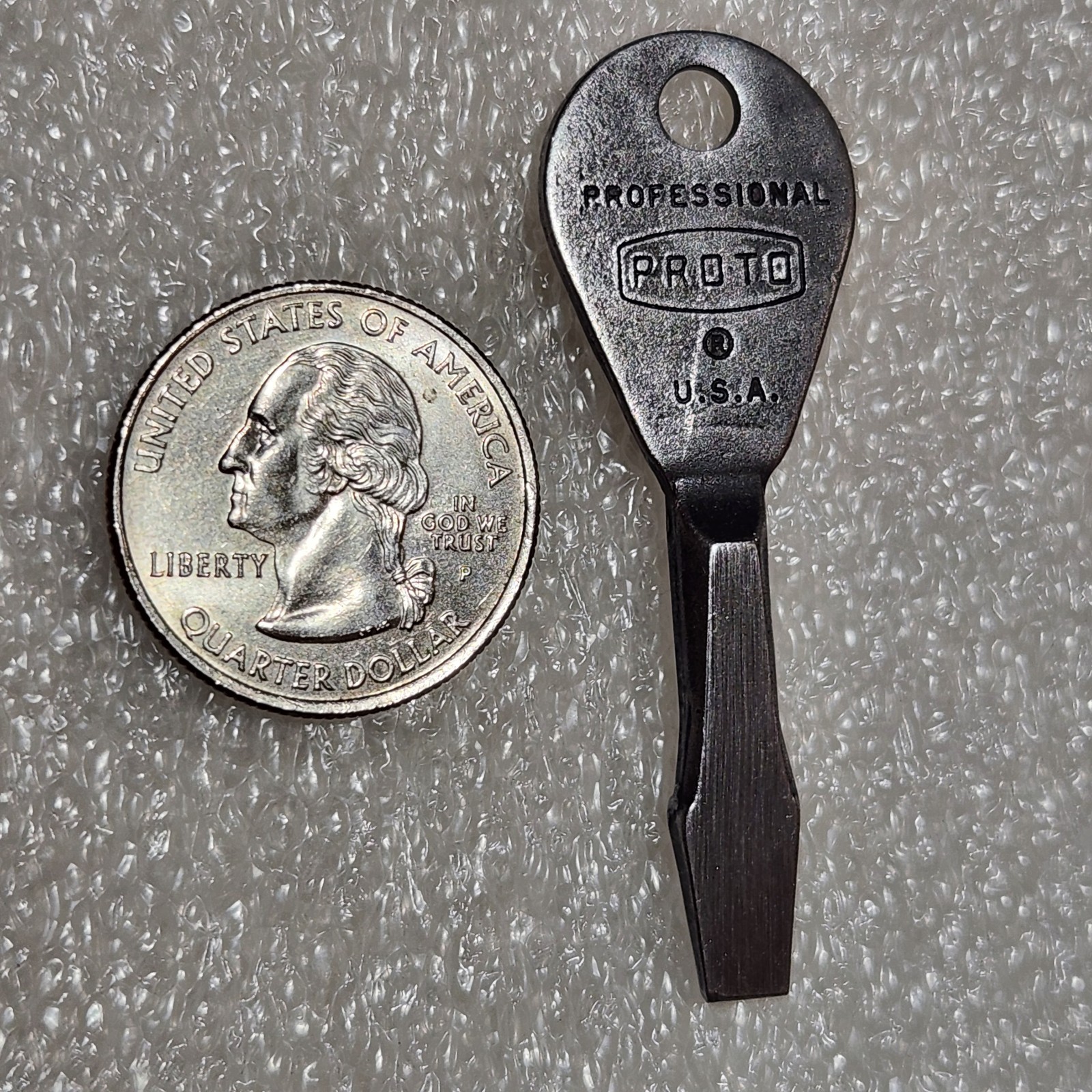 Vintage Professional PROTO U.S.A. Key Fob Screwdriver. Ingersoll Rand Logo.
