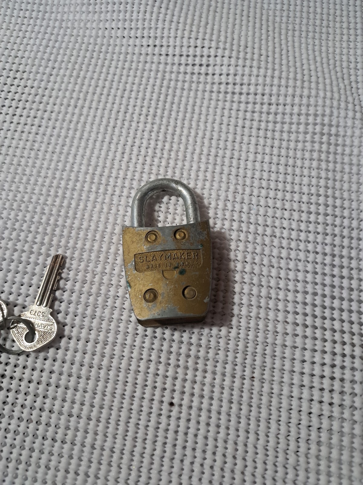 Vintage Slaymaker Rustless Lock with 2l Keys Collectible Old Working Lock