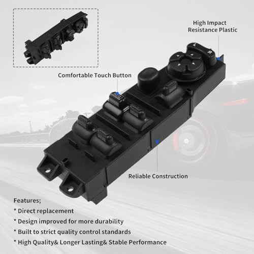 Driver Side Master Power Window Switch & Bezel Switch + Bezel + Removal Tool