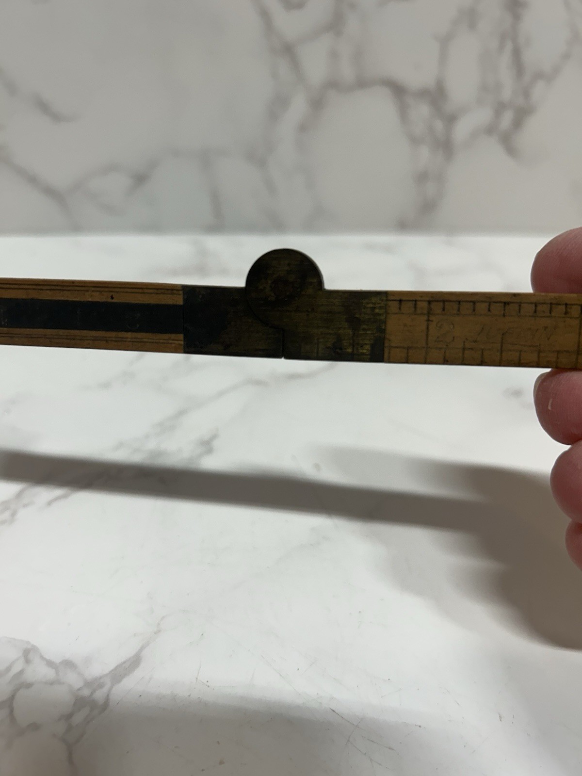 Vintage Lufkin No 171 6″ Brass And Wood Caliper Ruler