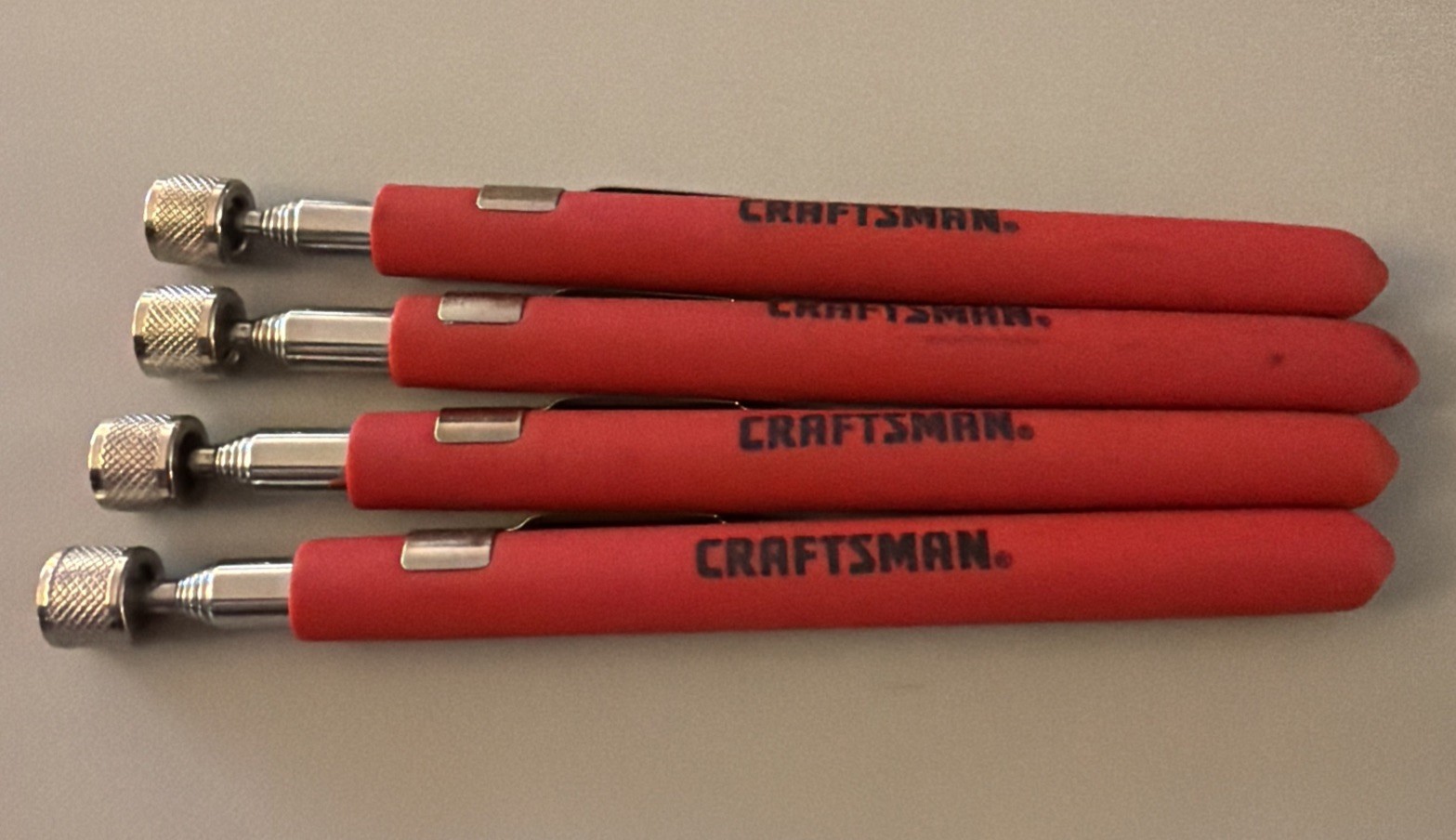 Lot Of 4 CRAFTSMAN EXTENDING MAGNETIC PICK UP TOOL 25″ NOS