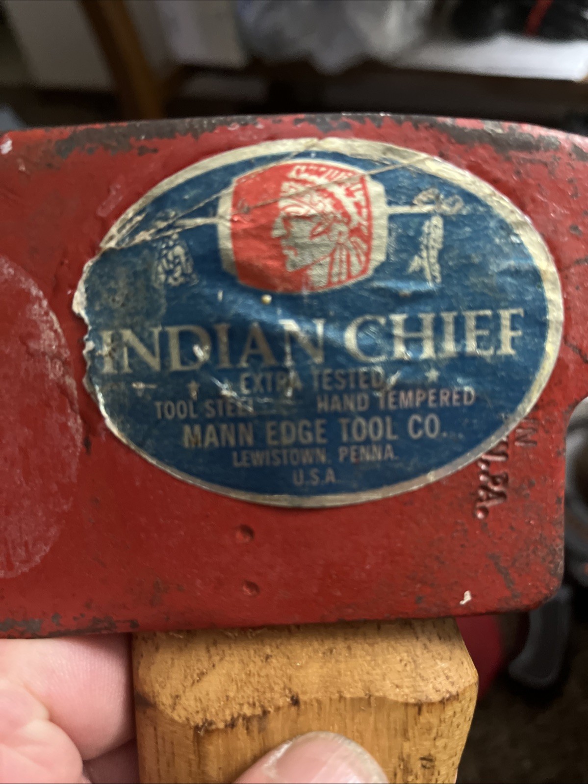 Vintage Mann Edge Tool Co. Indian Chief Fireman’s Axe – 24″ Pick Head