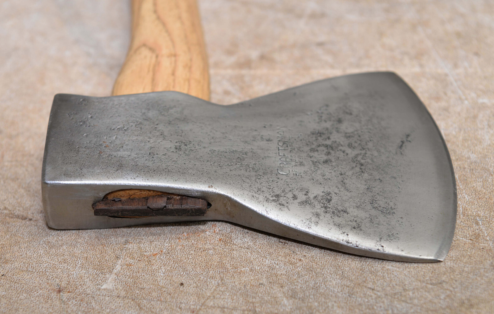 Rare Craftsman cedar hatchet throwing axe collectible bench camping tool Z4