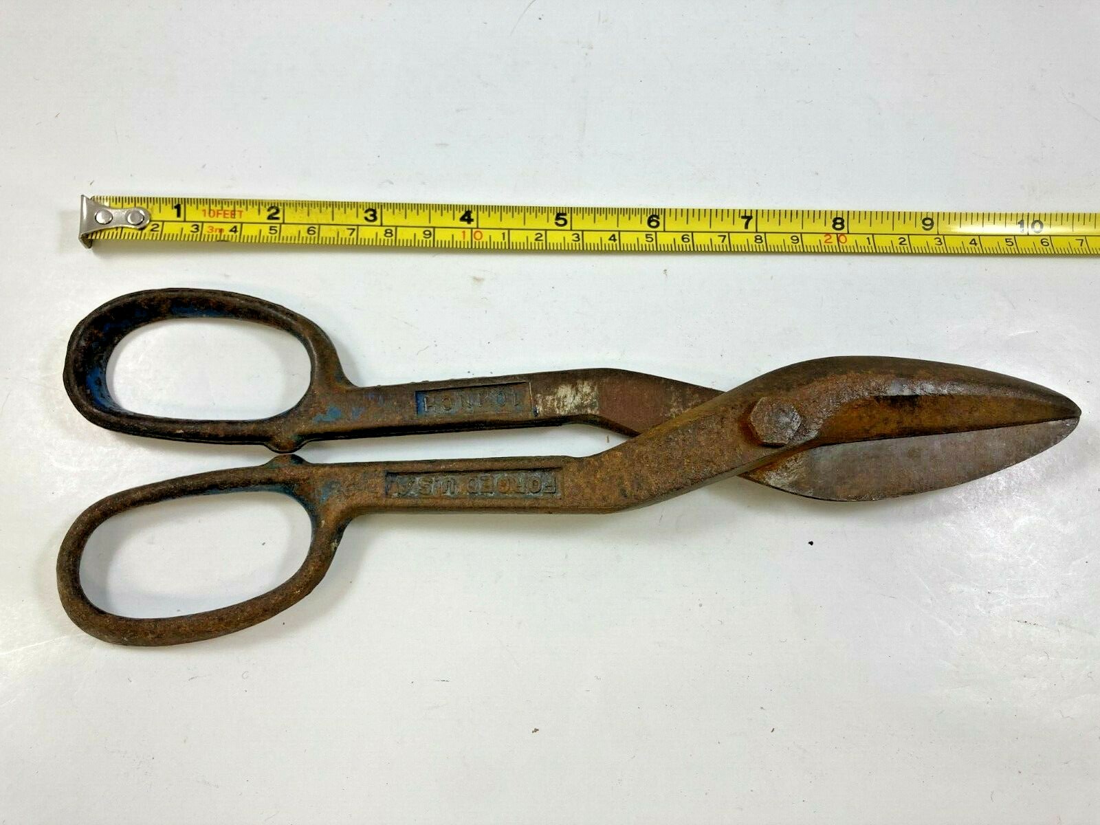 Vintage Tin Snips ~ Blue Bird # 010 ~ 10 Inch ~ Made in USA,