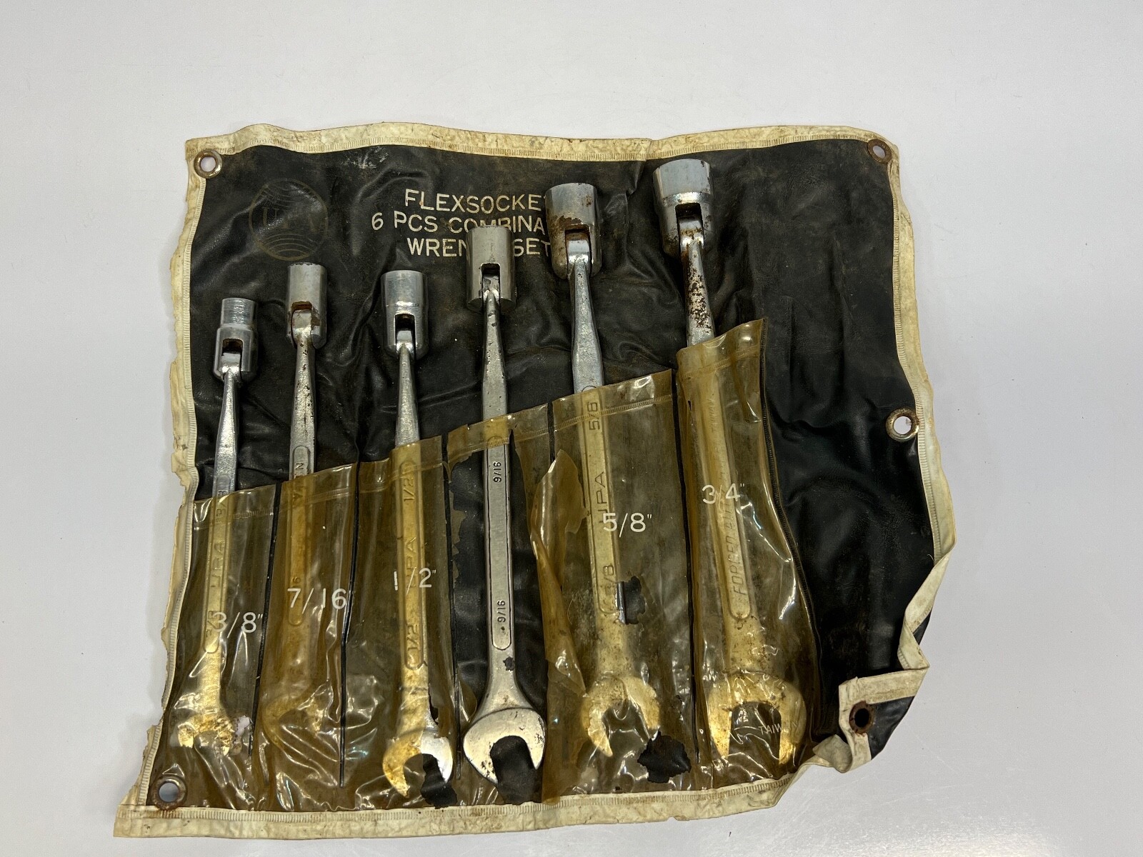 VINTAGE 6 PCS UPA Flexsocket Combination Wrench Set
