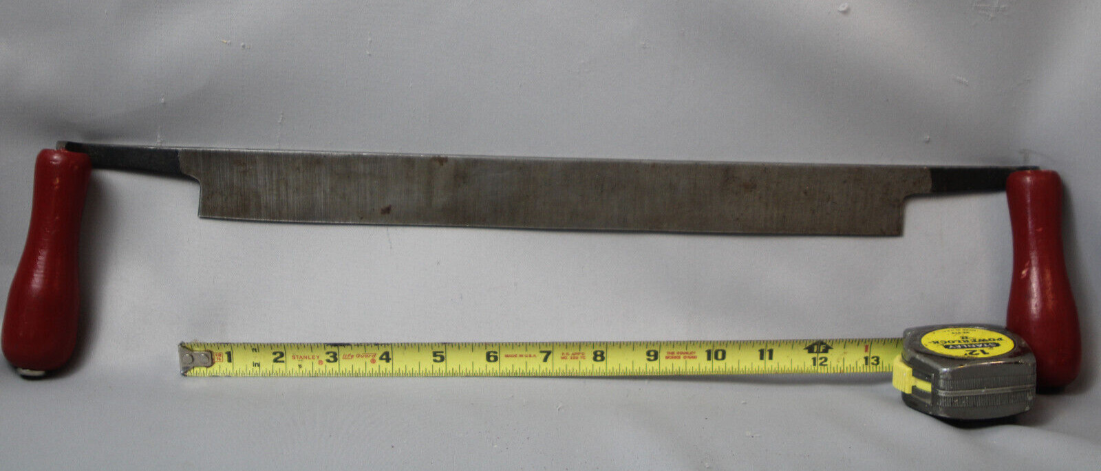 Fine User Antique Primitive OX-HEAD MADE IN GERMANY 13-3/4″ Draw Knife Inv#QU79