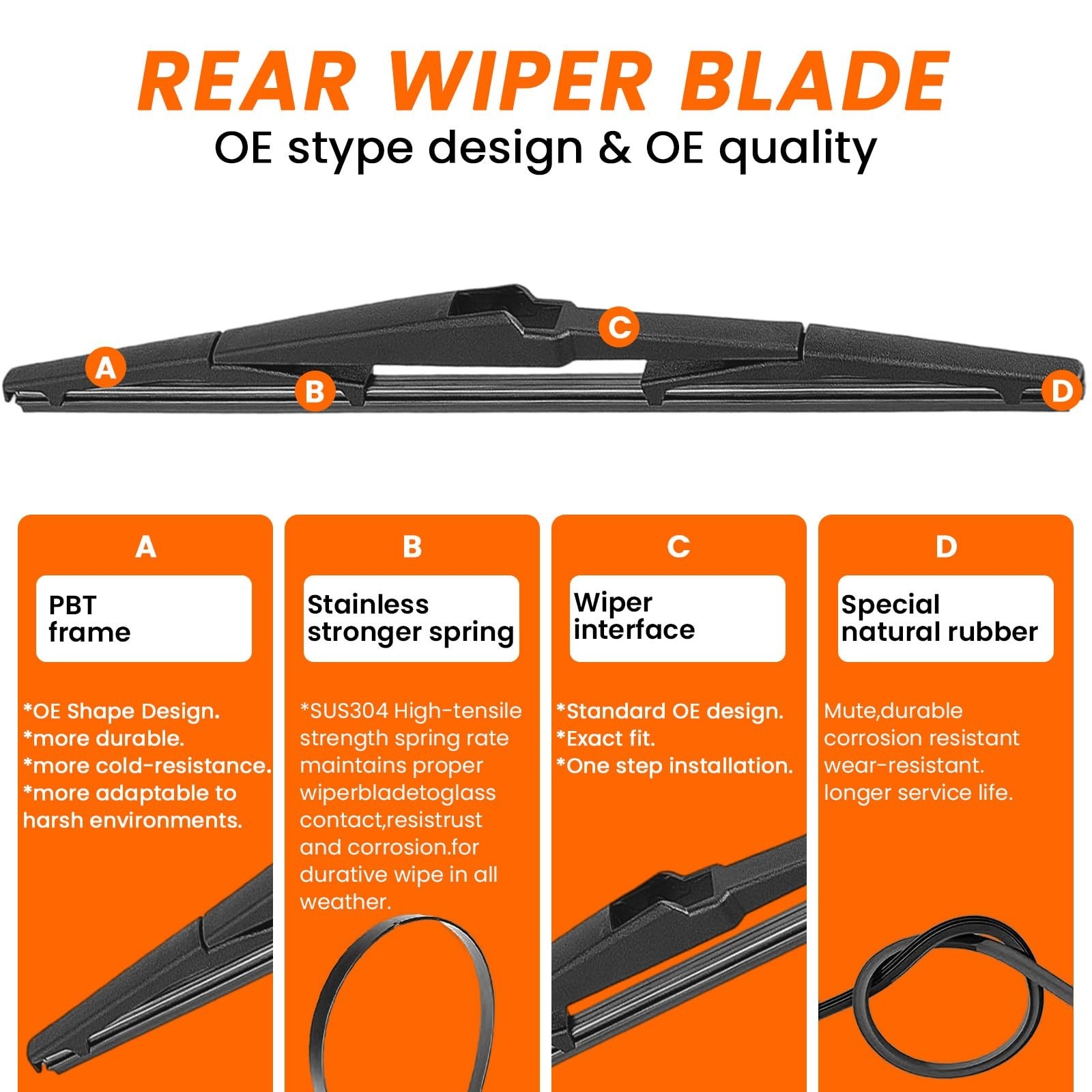 26″ 16″ 14″ Wiper Blades Set for Mazda CX7 2007-2012/ Hyundai Tucson 2016-202…