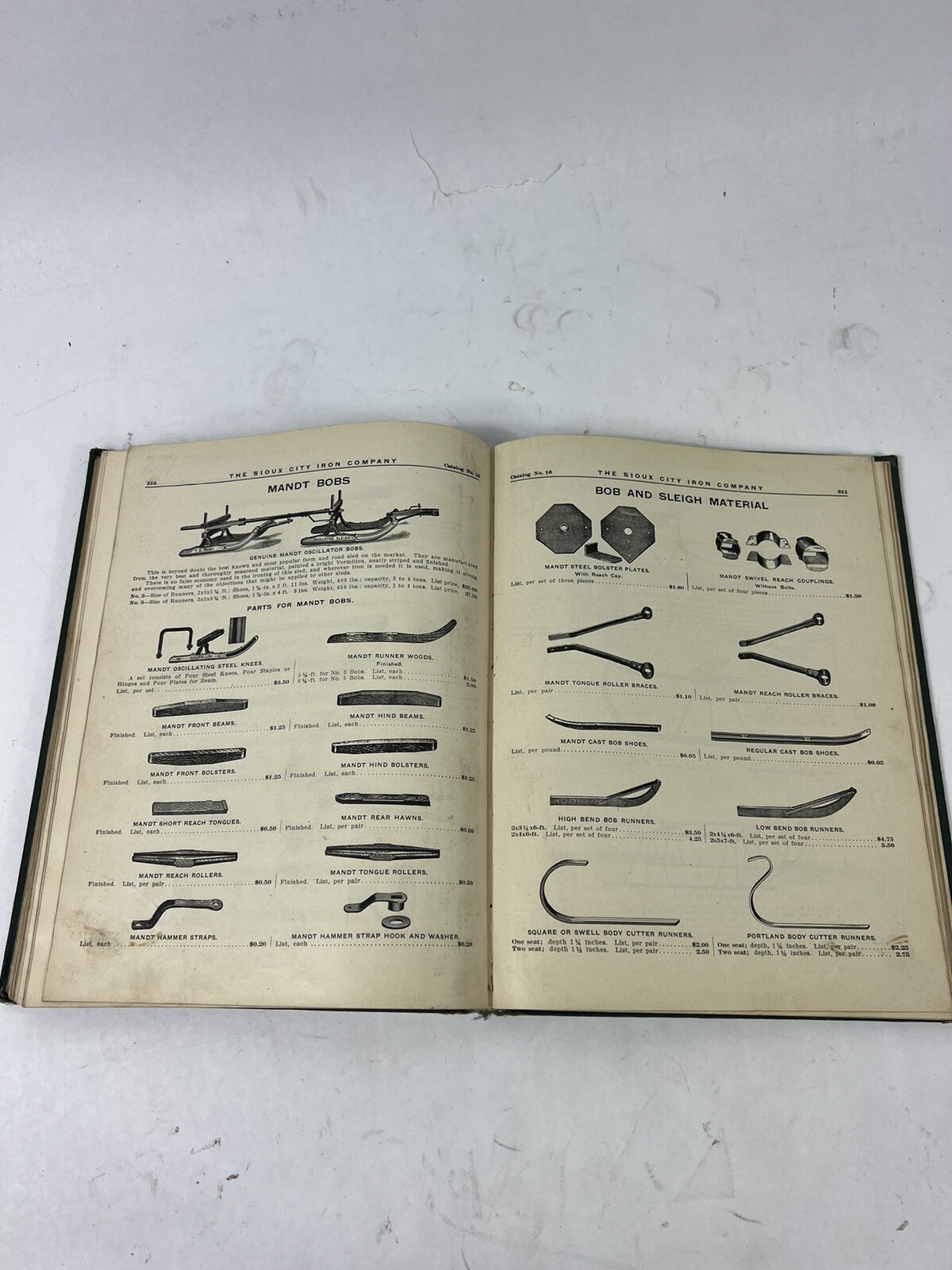 Vintage Sioux City Iron Company Hardware Catalog Book 1911 Blacksmith Dodge Rare