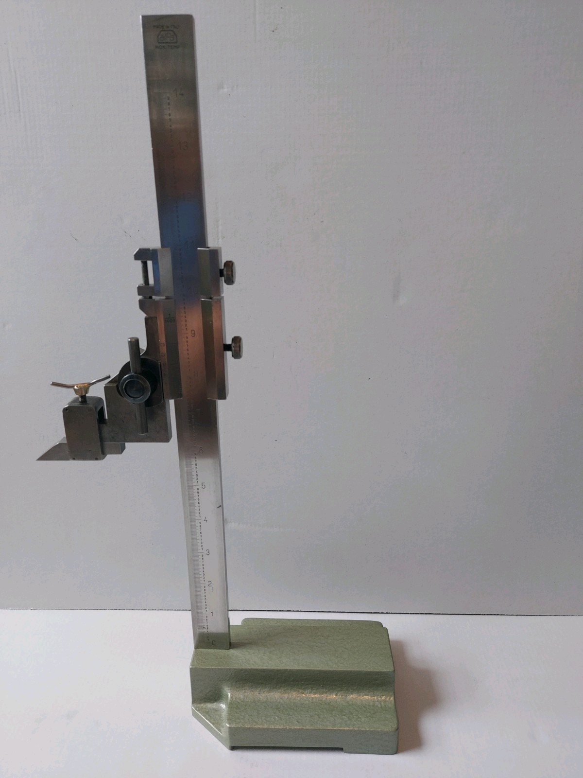 Vernier Height Gauge Refurbished Alpha (Italy) On Stand (Scale 0″-14″) No Damage