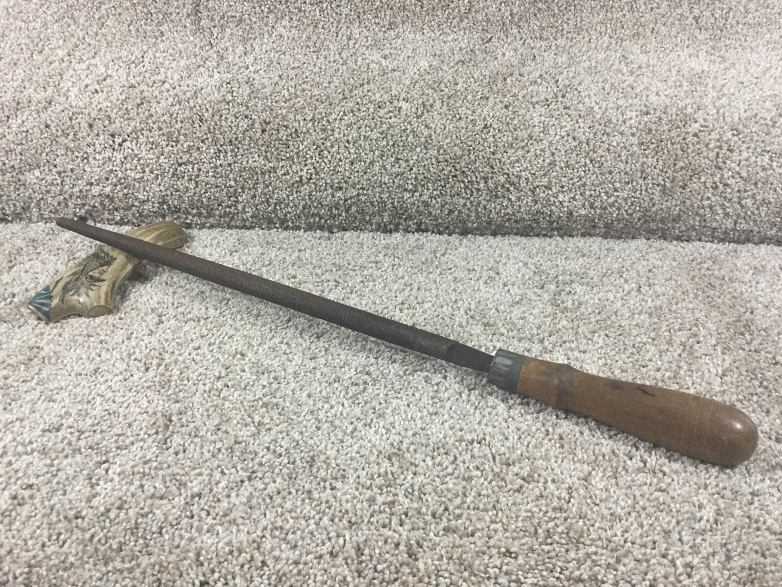 CIRCULAR Vtg Antique Heavy Duty Steel File / Rasp “KEARNEY & FOOT” K&F – 21”