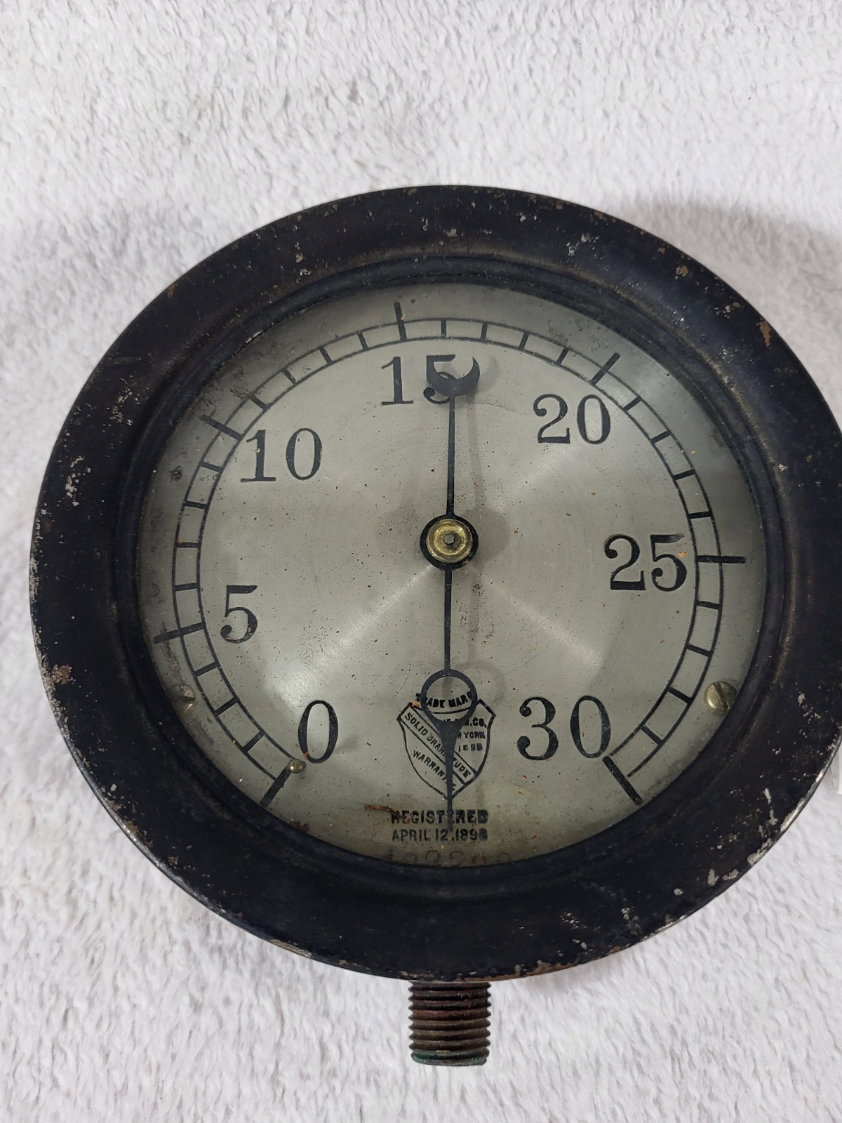 Authentic Antique Ashcroft Manufacturing Co. Steam Pressure Gauge