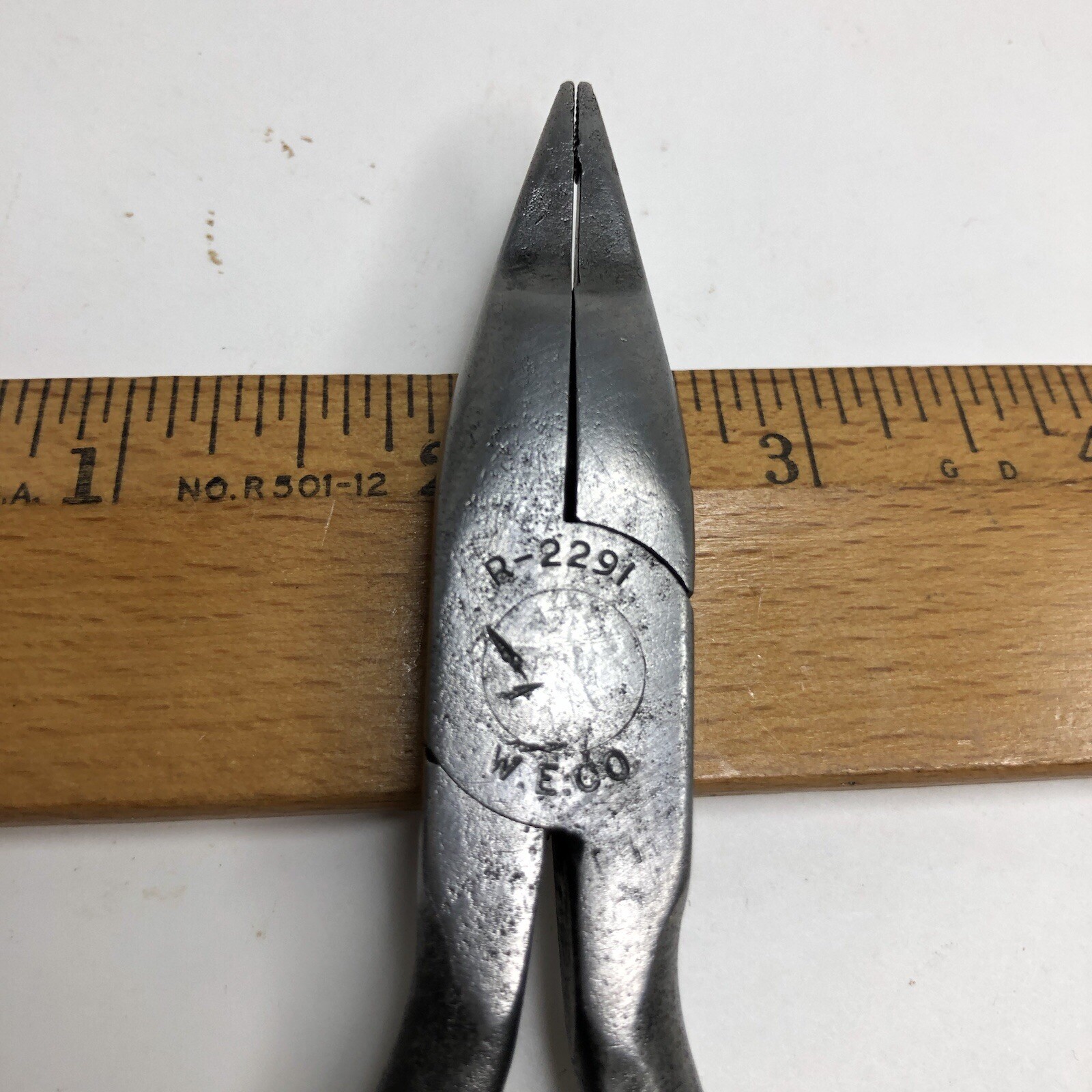 (2) Utica R-2291 & Klein D-2291 Tools Precision Thin Needle Nose Pliers (USA)