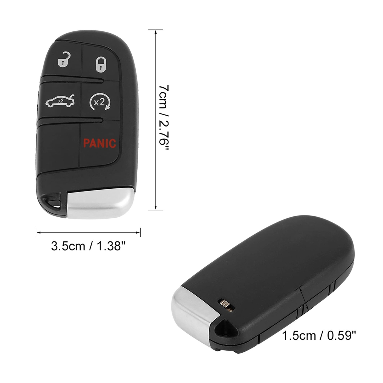 X AUTOHAUX 2pc Car Replacement 7×3.5×1.5cm / 2.76″x1.38″x0.59″(L*W*H), Black