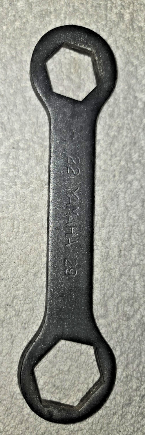 Vintage Yamaha Motorcycle Box End 6-Point 22mm / 29mm Wrench 6 3/4″ Long