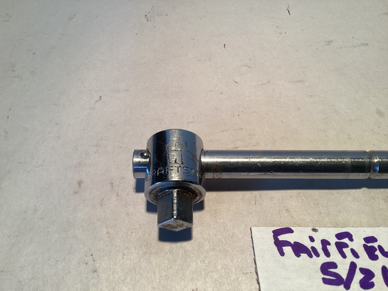 Vintage Craftsman -V- #4428 3/8” sliding t-handle breaker bar mechanic tool