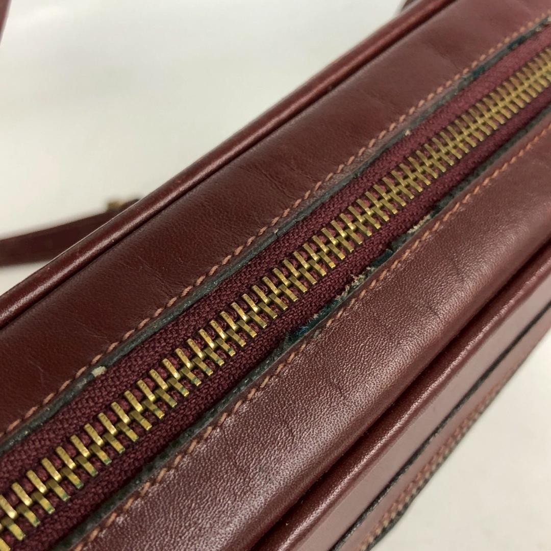 Cartier Shoulder Bag Crossbody Burgundy W27cm D6cm H16.5cm Used Authentic
