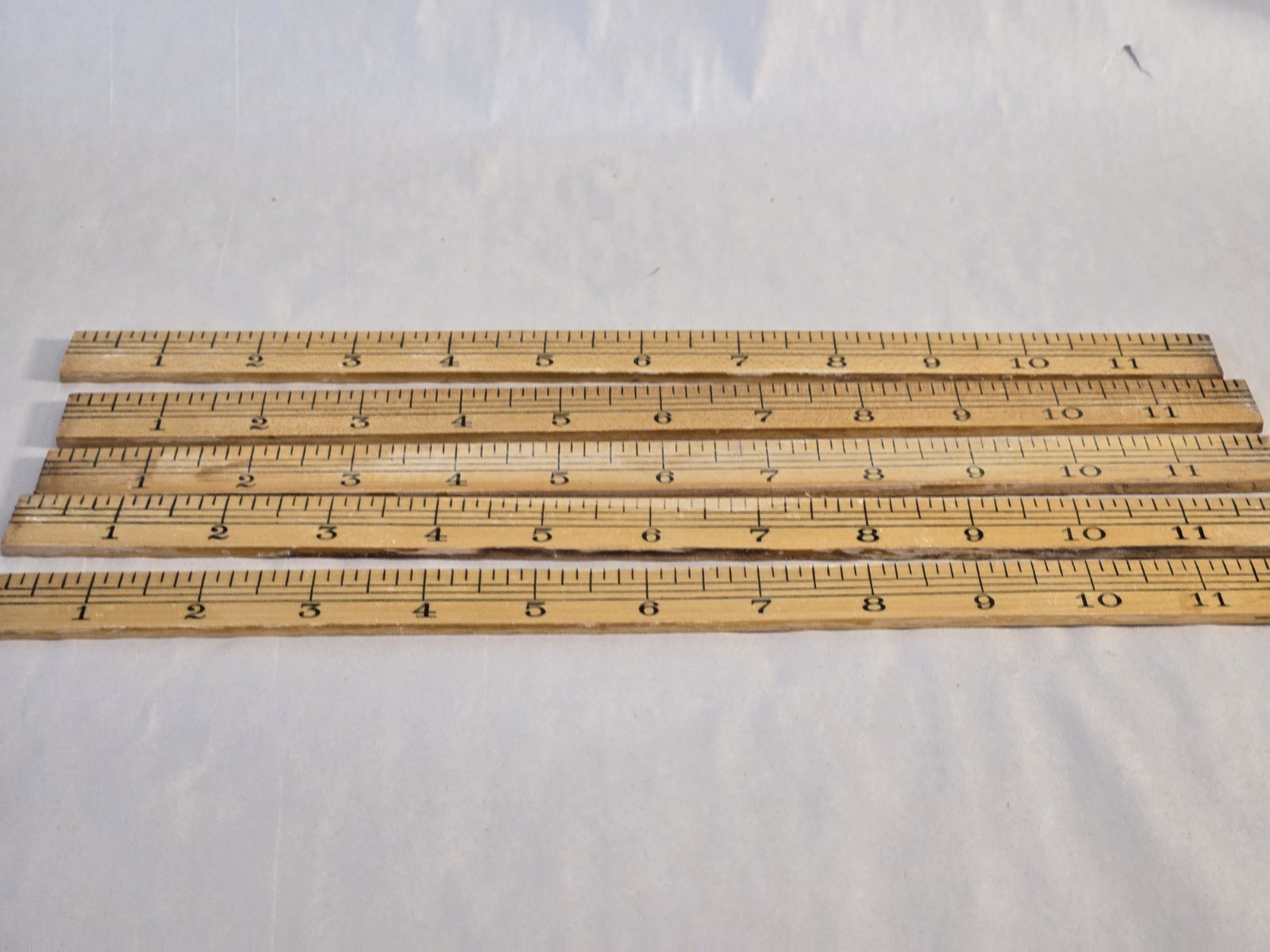 Vintage School Rulers Set Of 5 -12 Inch
