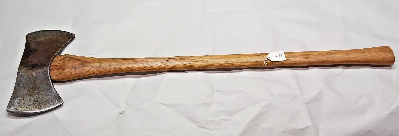 Axe, Double Bit, Marked M 3-1/2 Mann Edge Tool Co. ?, 5″ Wide Bits,35-7/8″ long