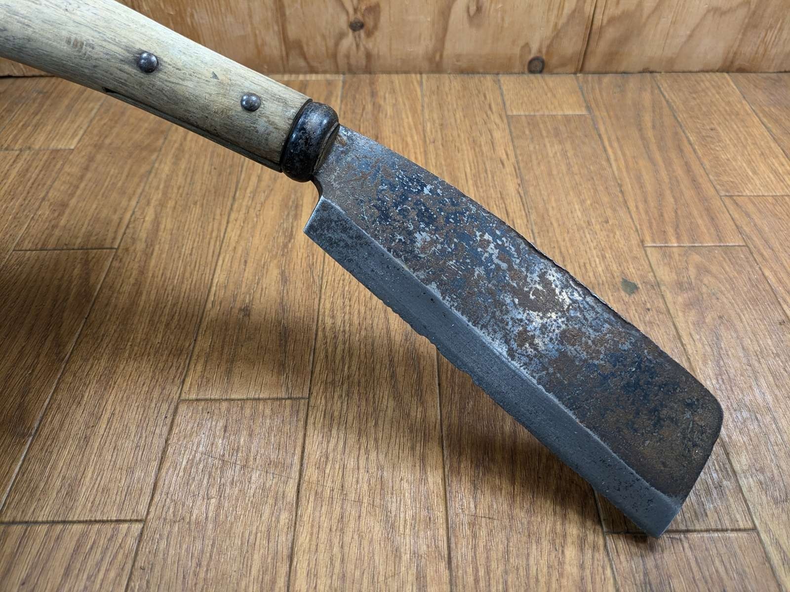 DAMAGED Japanese vintage Carpentry Tool NATA AXE ONO Woodworking 178/375mm TW466