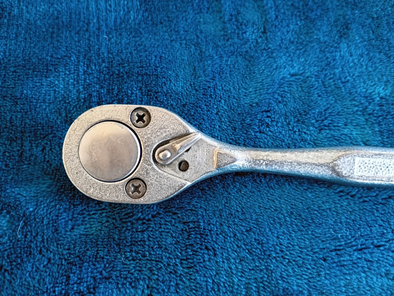 1945-48 PLOMB Tools PEBBLE FINISH No. 5249 3/8 inch drive RATCHET Socket Wrench.