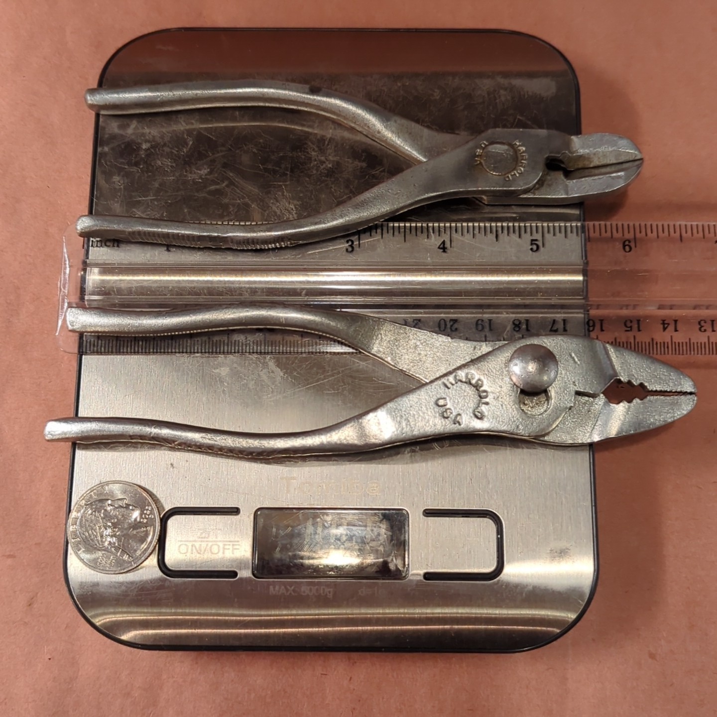 Harrold USA Tools 6″ Diagonal Cutters & 6.5″ Slip Joint Pliers -Set- Vintage