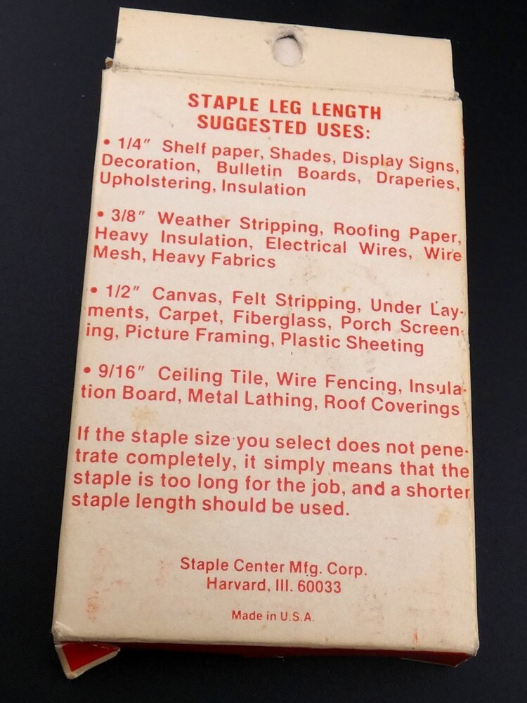 Vintage Bostitch Staple Gun and Staples Model T5 Made in the USA