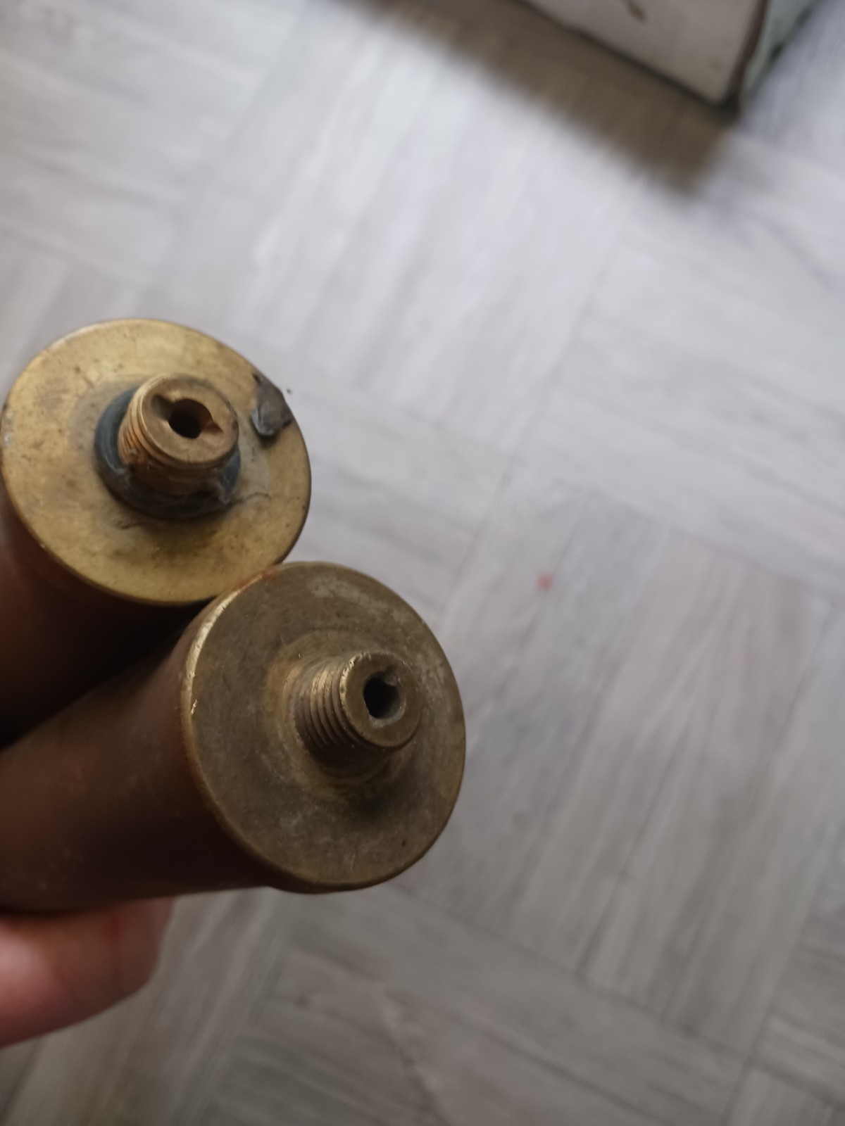 Vintage Brass Garden Sprayers Pair – Tomato / Plant / Insecticide – 1950s
