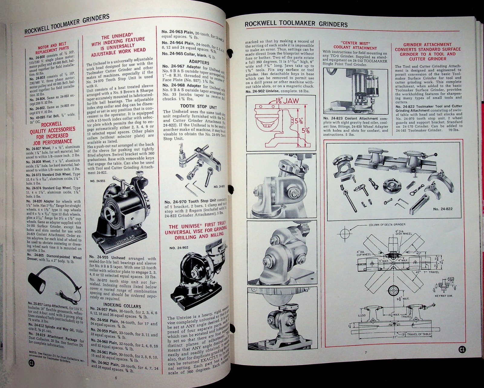 Vtg 1975 Rockwell Industrial Machinery Catalog Delta (100+ Pgs.)