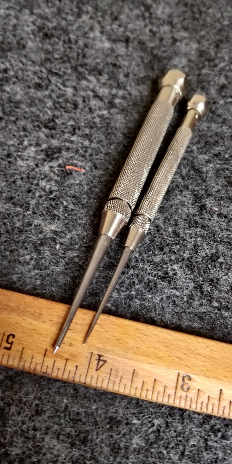 2 Vintage L. S. Starrett Pocket Scribes 70A + 70B both sizes
