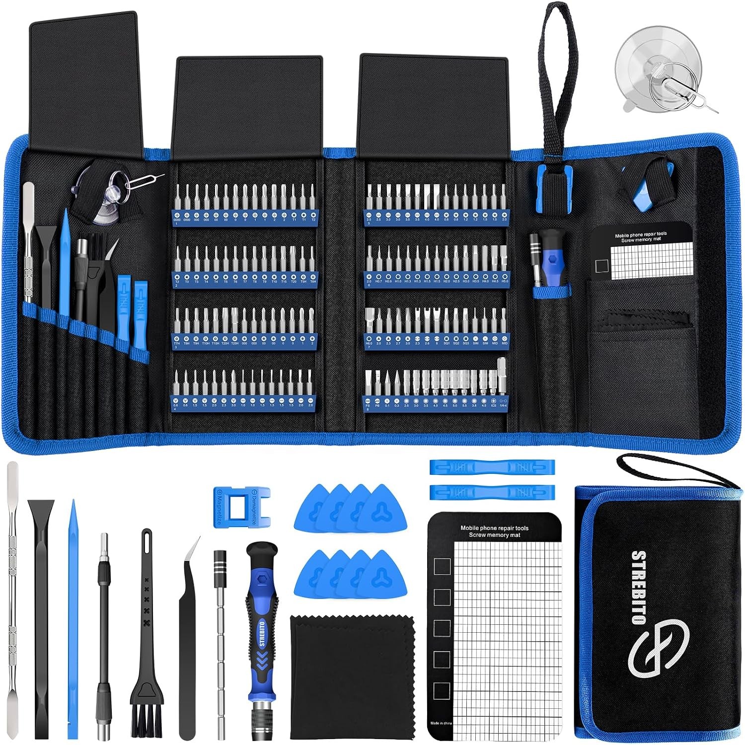 STREBITO Electronics Precision Screwdriver Sets 142-Piece with 120 Bits | Magnet