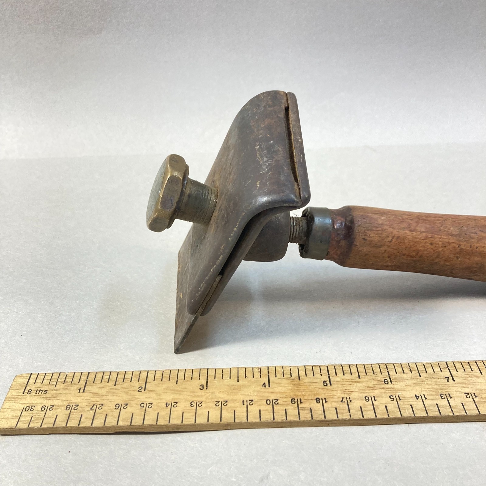 Vintage E. C. Stearns Cabinet Floor Scraper Wood Handle Adjustable USA