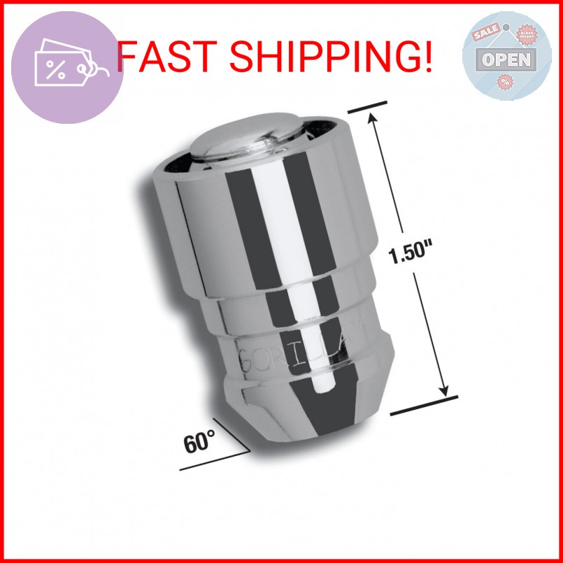 Gorilla Automotive 61631 Acorn Gorilla Guard Locks (12mm x 1.50 Thread Size) – P
