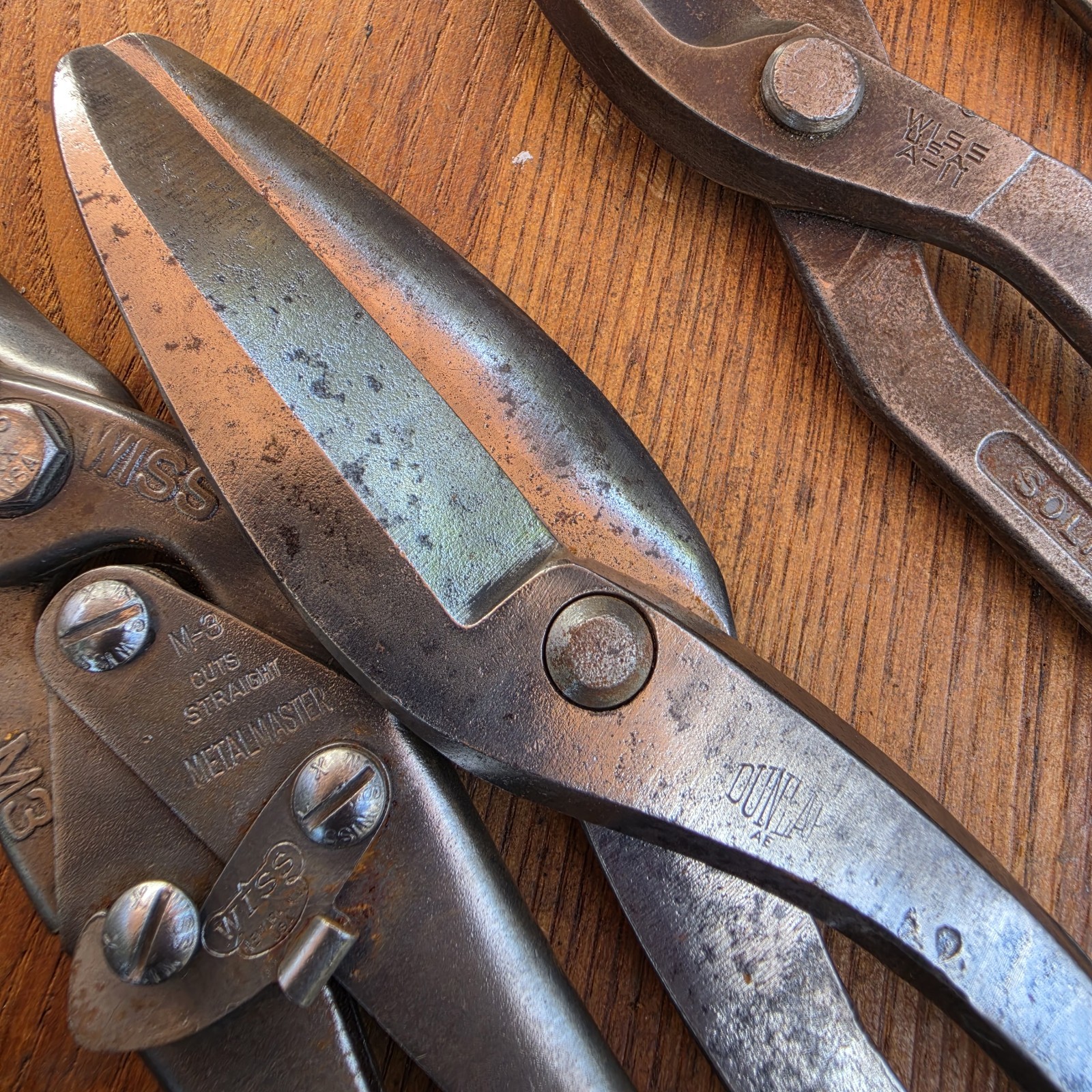 Vintage Shears Sheet Metal Cutter Wiss Craftsman Dunlap Whitney Great Condition