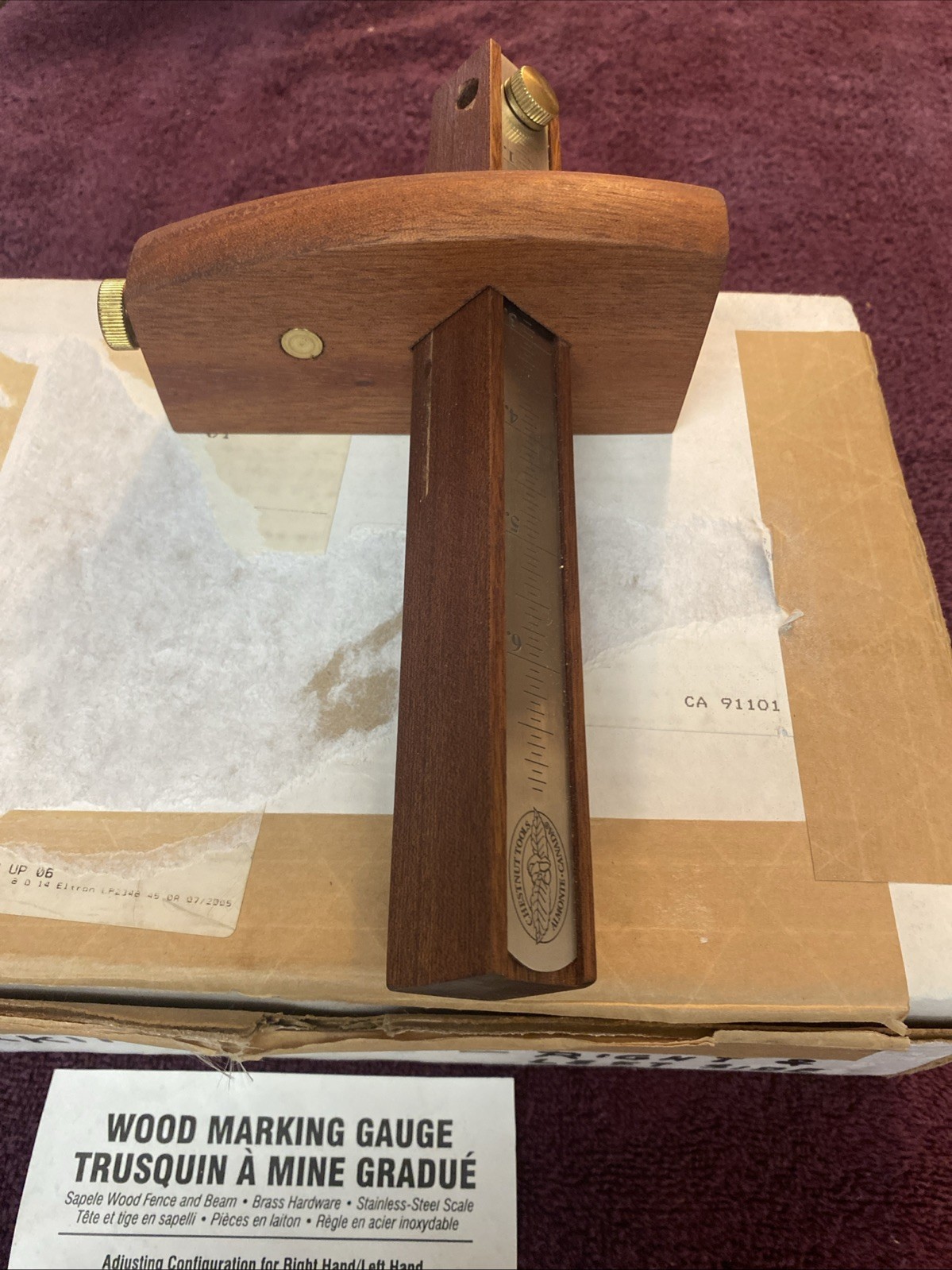 Vintage Chestnut Tools Almonte Canada Wood Marking Gauge Left/Right Hand