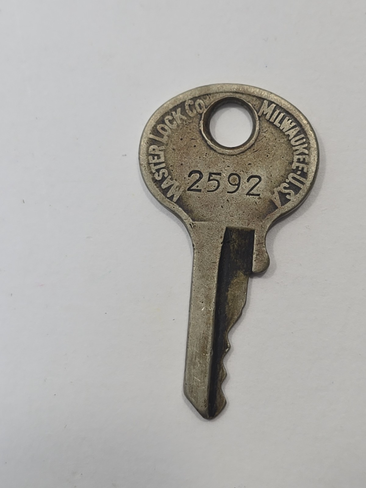 Original Vintage Master Lock Padlock Walking Lion Key #2592 Brass Nickel