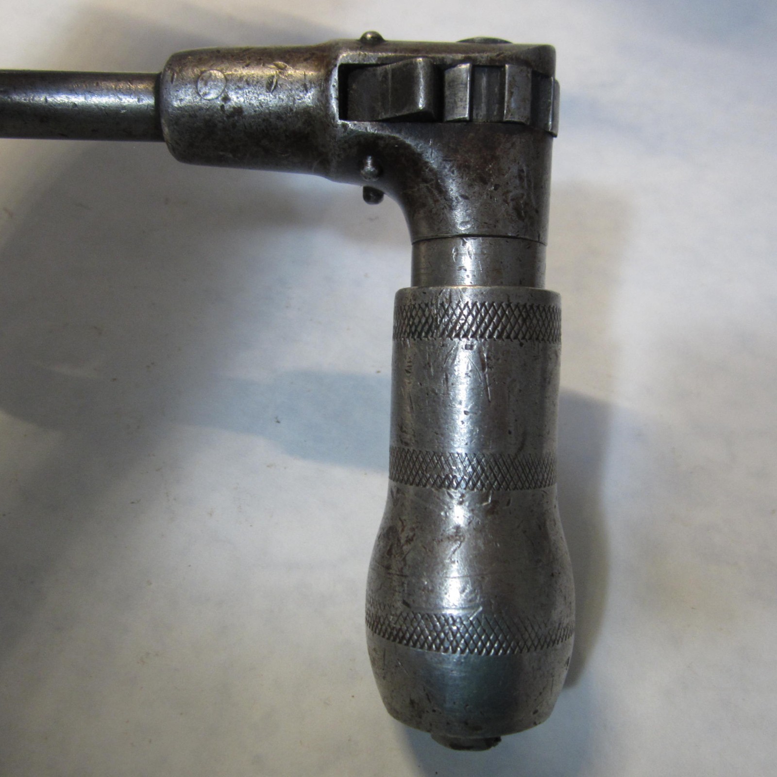 Antique John S Fray Co No 0105 Auger Drill Bit Brace Ratcheting Tool USA