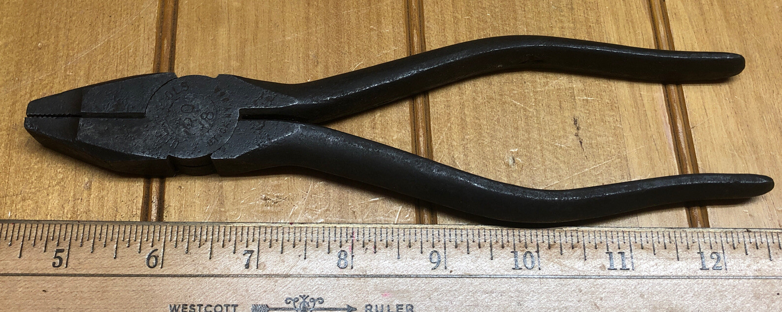 Early Utica Tools Co. 50-8” Lineman’s Cutting Pliers Drop Forged Utica NY USA