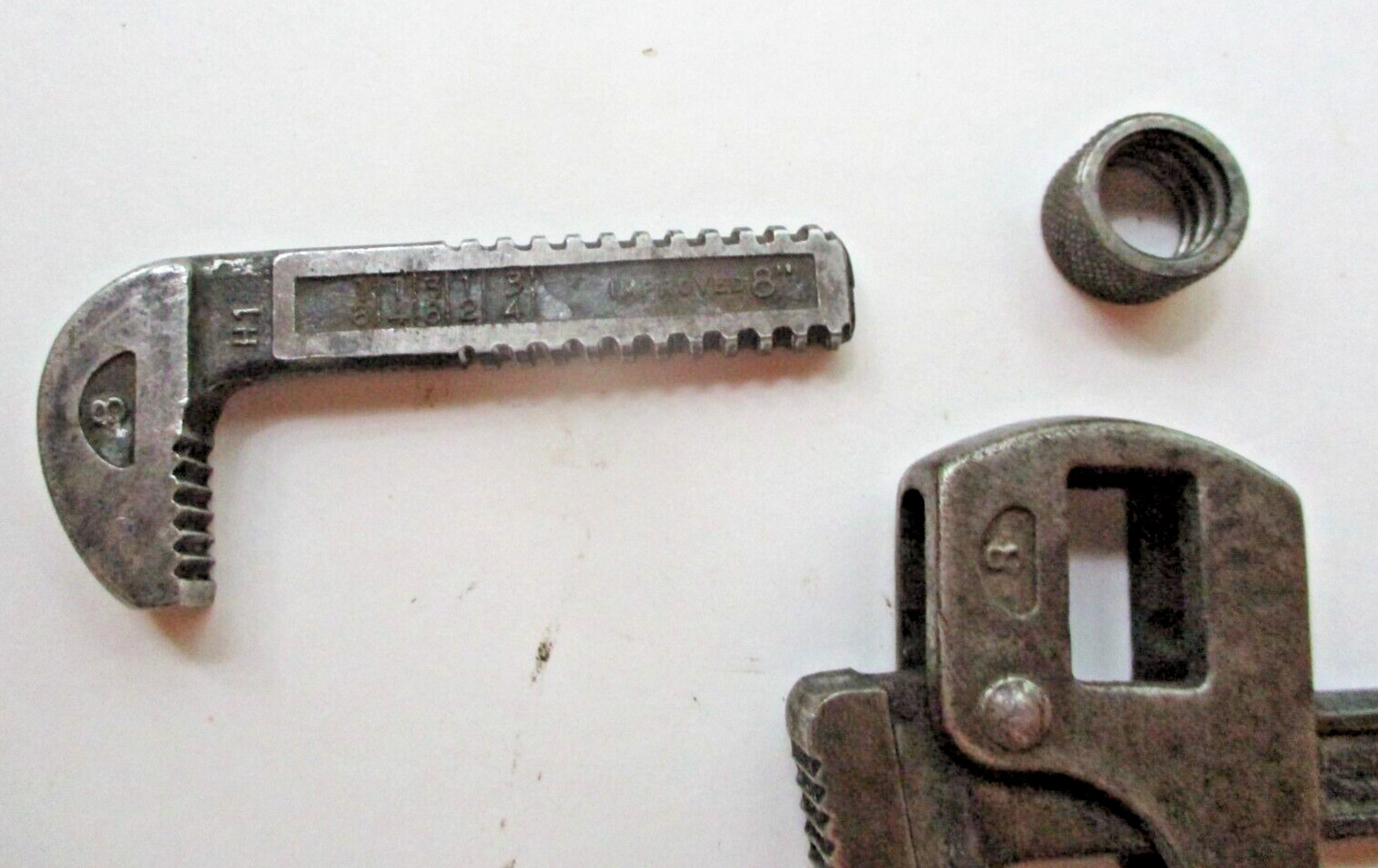 Vintage (1934-1937) The Ridge Tool Co. 8″ Pipe Wrench Improved Stillson Pattern