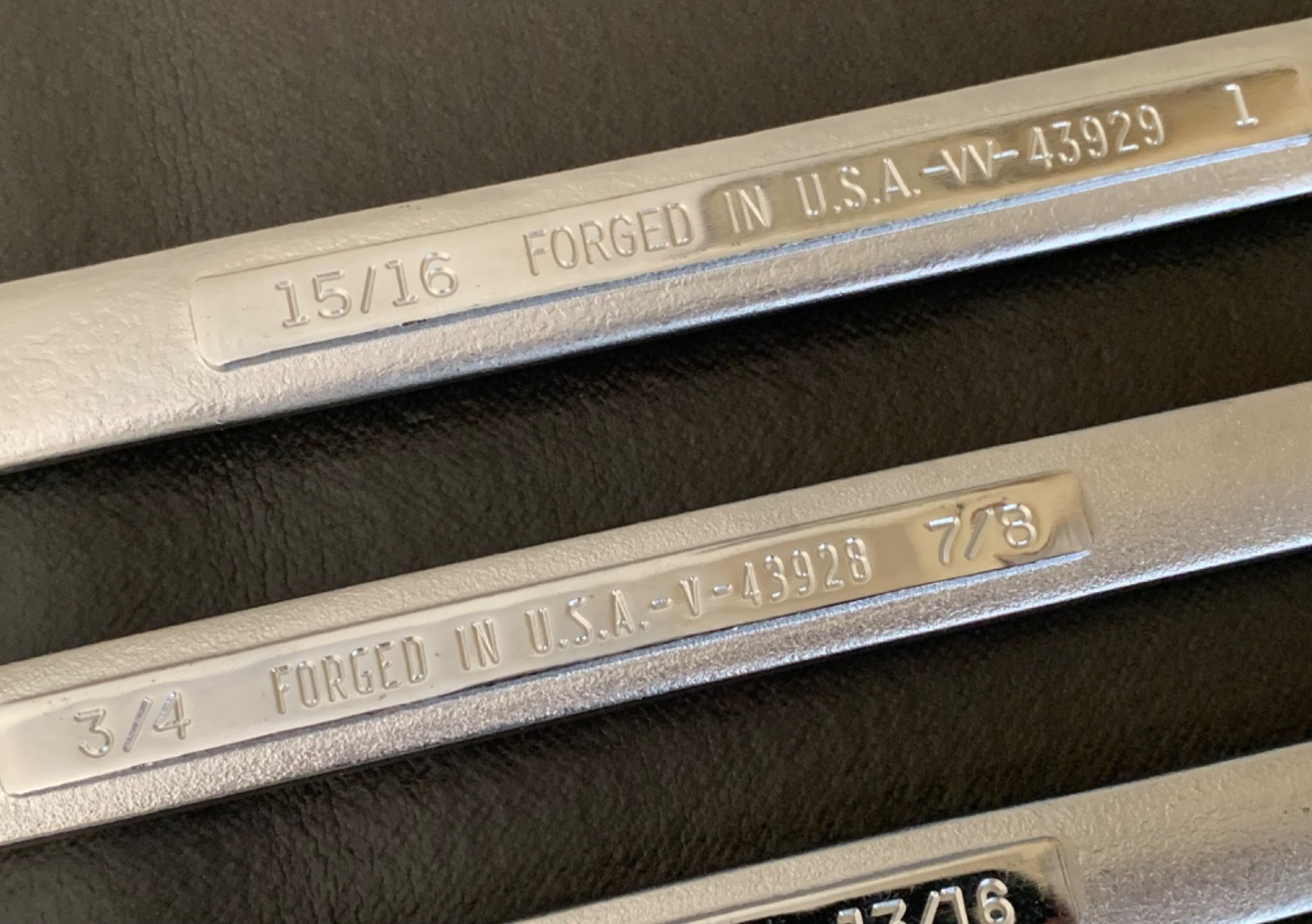 Vintage Craftsman 6pc Straight Double Box-End Wrench Set 3/8″ – 1″ Made in USA