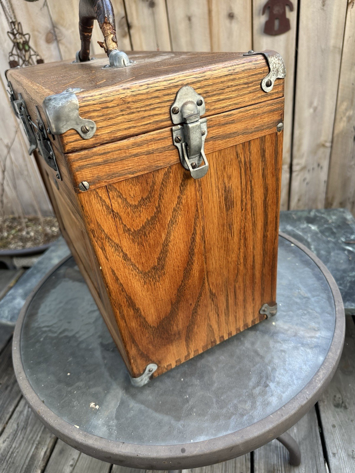 Vintage Union 7 Drawers Oak Wood Machinist Chest Tool Box Antique Chest Tool Box