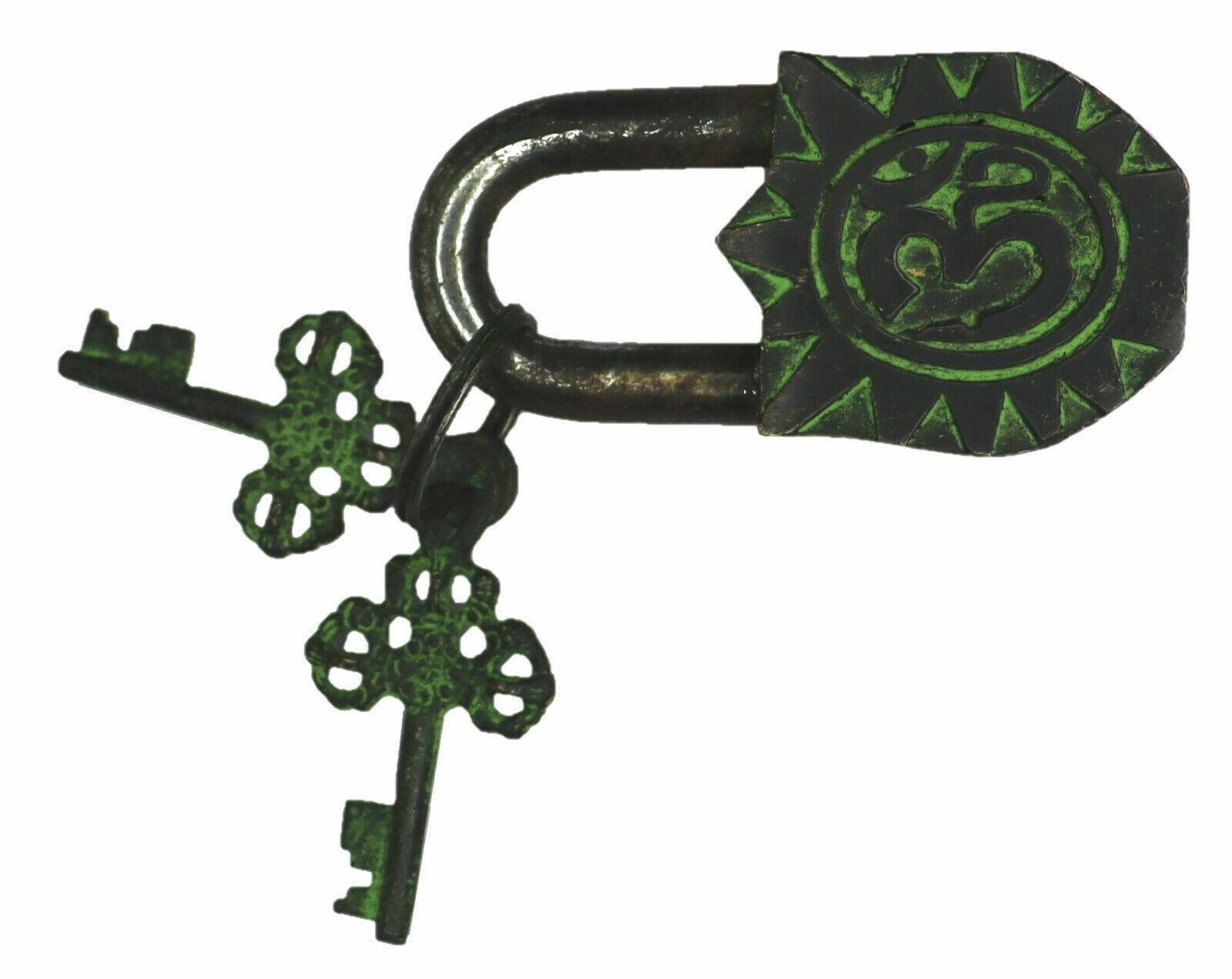 Maa Durga Padlock Vintage Antique Style Handcrafted Brass Door Lock Home Décor
