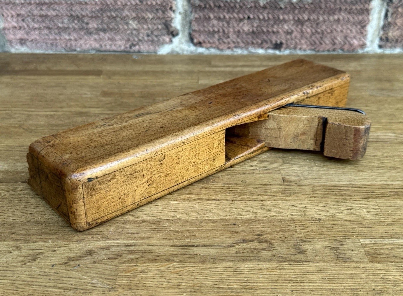 Antique French 1 1/8” Cove & Ovolo Wooden Moulding Plane Complex Vintage Tool